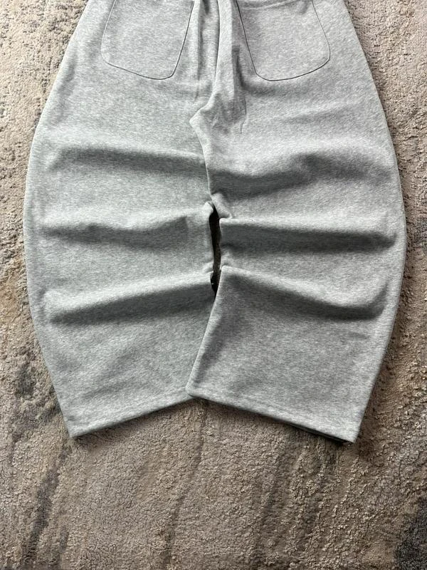 Vintage Joggers Holgados Gris Negro Bordados Y2K Talla M – photo 9